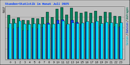 Stunden-Statistik im Monat Juli 2025
