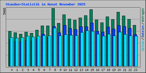 Stunden-Statistik im Monat November 2025
